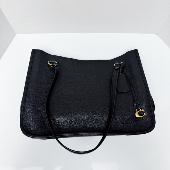 Coach - Tyler Carryall Black Leather Tote Bag - Picture 2 of 11